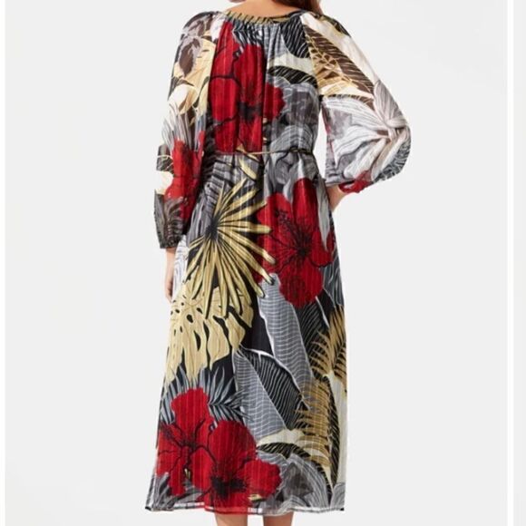 NWT TOMMY BAHAMA Hibiscus Romance Midi Dress - Picture 2 of 5